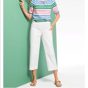 Talbots wide legged cropped chinos